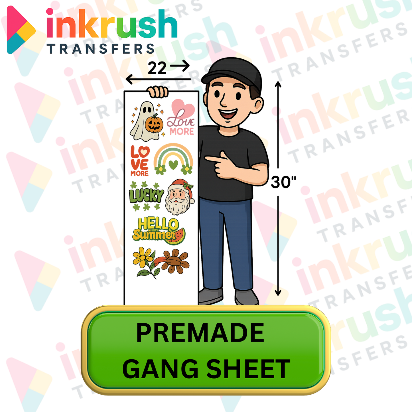 Premade 22" DTF Gang Sheet – Curated Designs