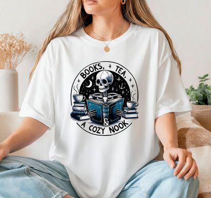 BOOKS, TEA AND A COZY NOOK – Booktrovert DTF Transfer