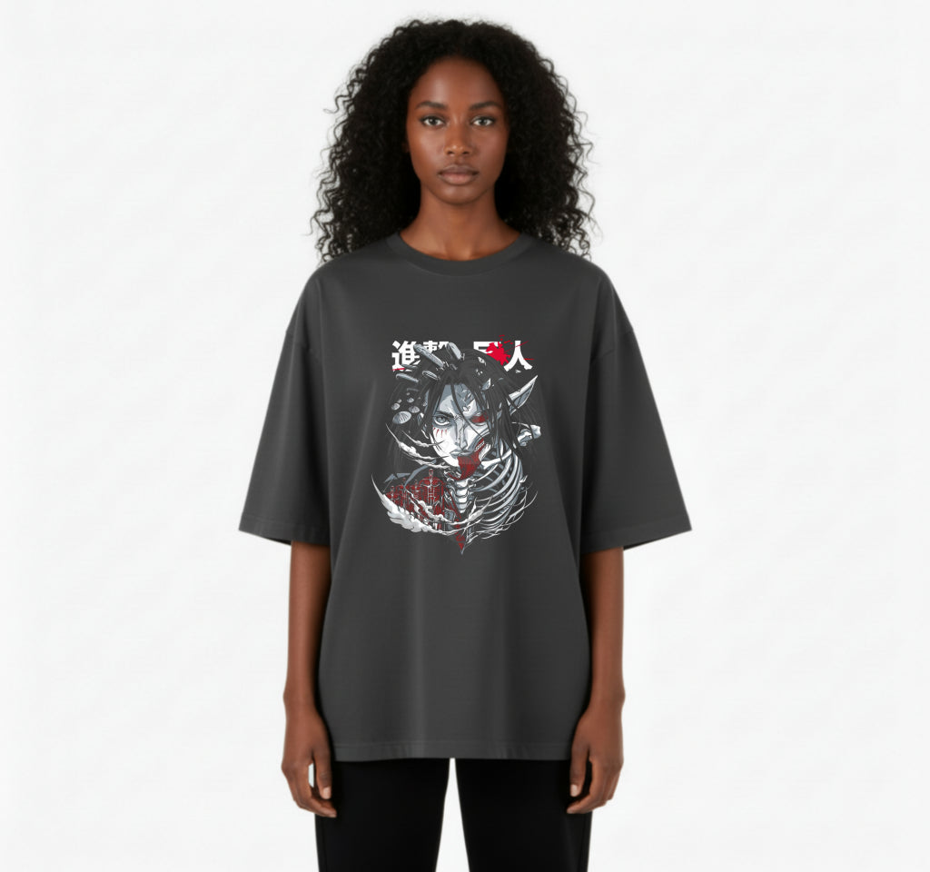 Fierce Red-Eyed Anime Warrior – Anime DTF Transfer