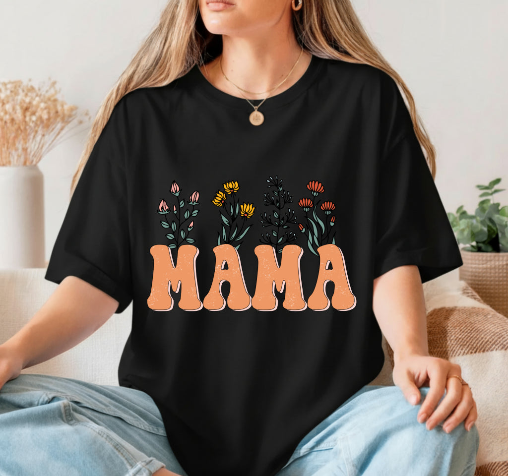 MAMA Retro Flowers – Mother's Day DTF Transfer