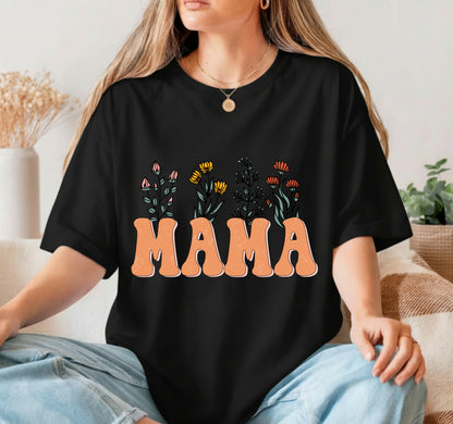 MAMA Retro Flowers – Mother's Day DTF Transfer