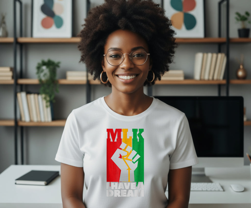 Vibrant Afro Woman Silhouette – Black History DTF Transfer