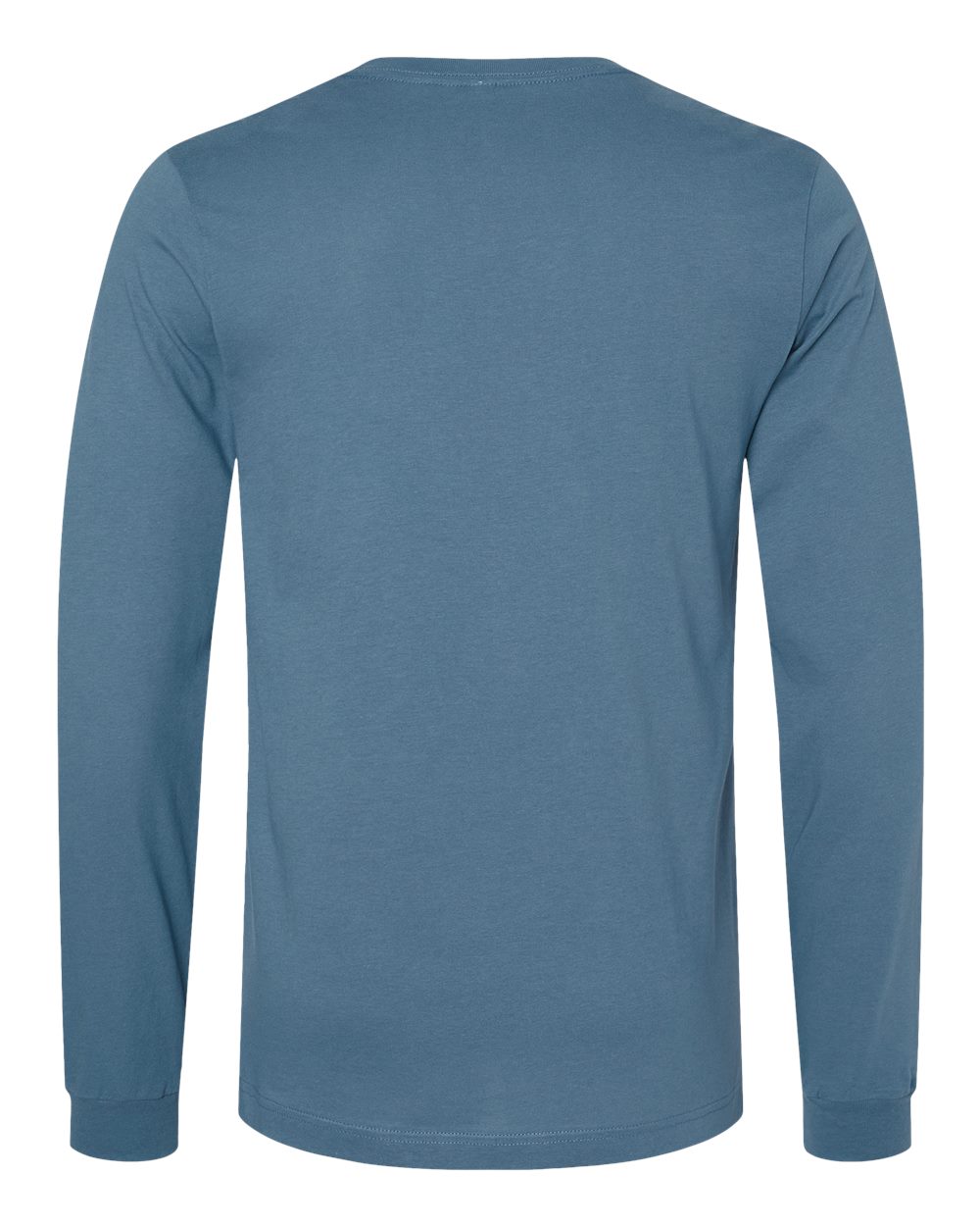 BELLA + CANVAS 3501 Unisex Jersey Long Sleeve Tee - Steel Blue - Back View