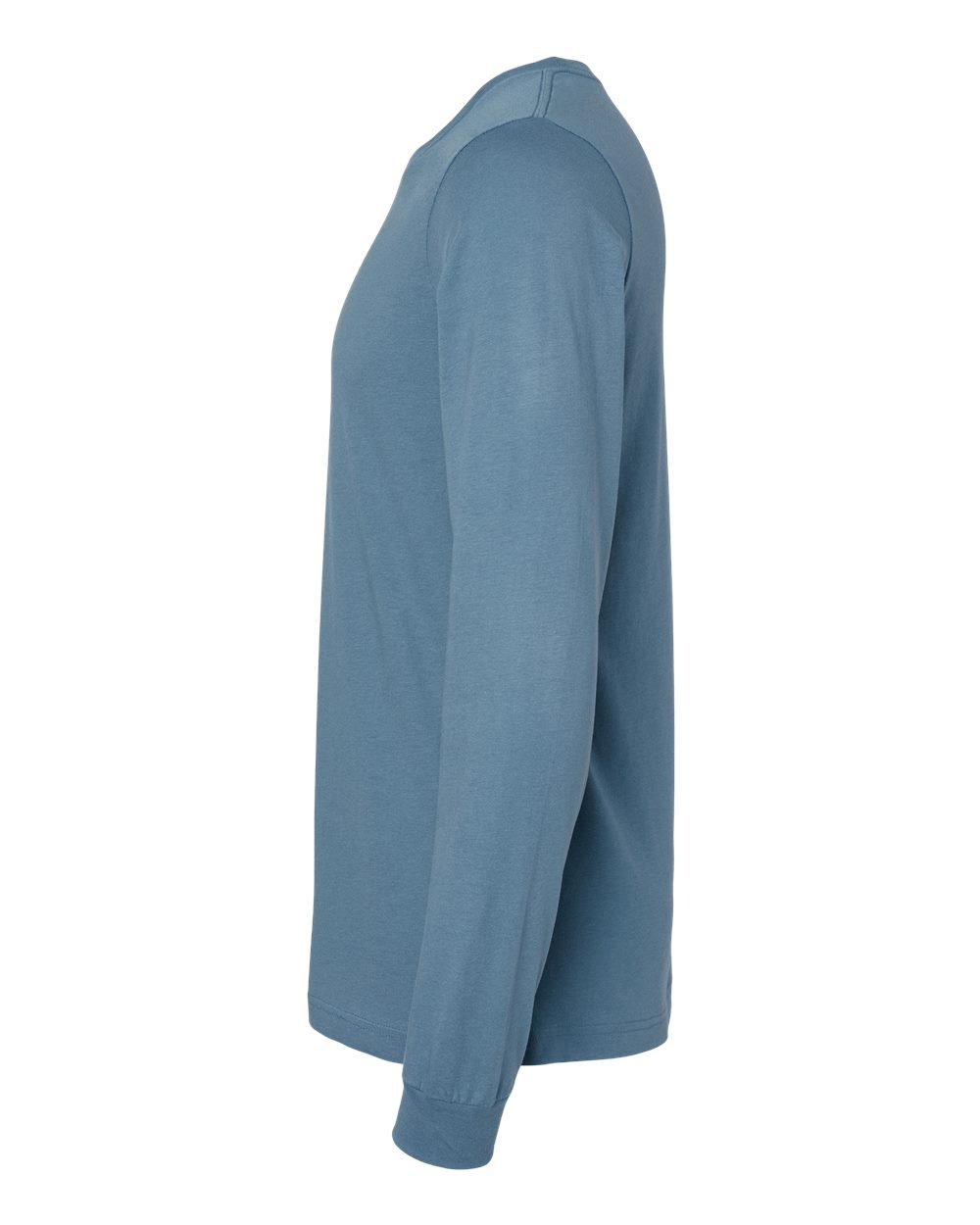 BELLA + CANVAS 3501 Unisex Jersey Long Sleeve Tee - Steel Blue - Direct Side