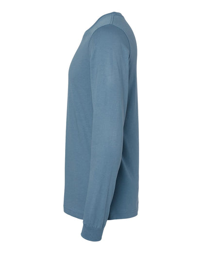 BELLA + CANVAS 3501 Unisex Jersey Long Sleeve Tee - Steel Blue - Direct Side