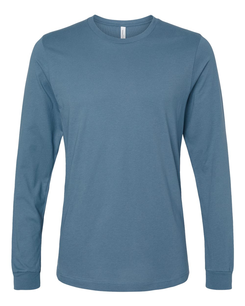 BELLA + CANVAS 3501 Unisex Jersey Long Sleeve Tee - Steel Blue - Front View