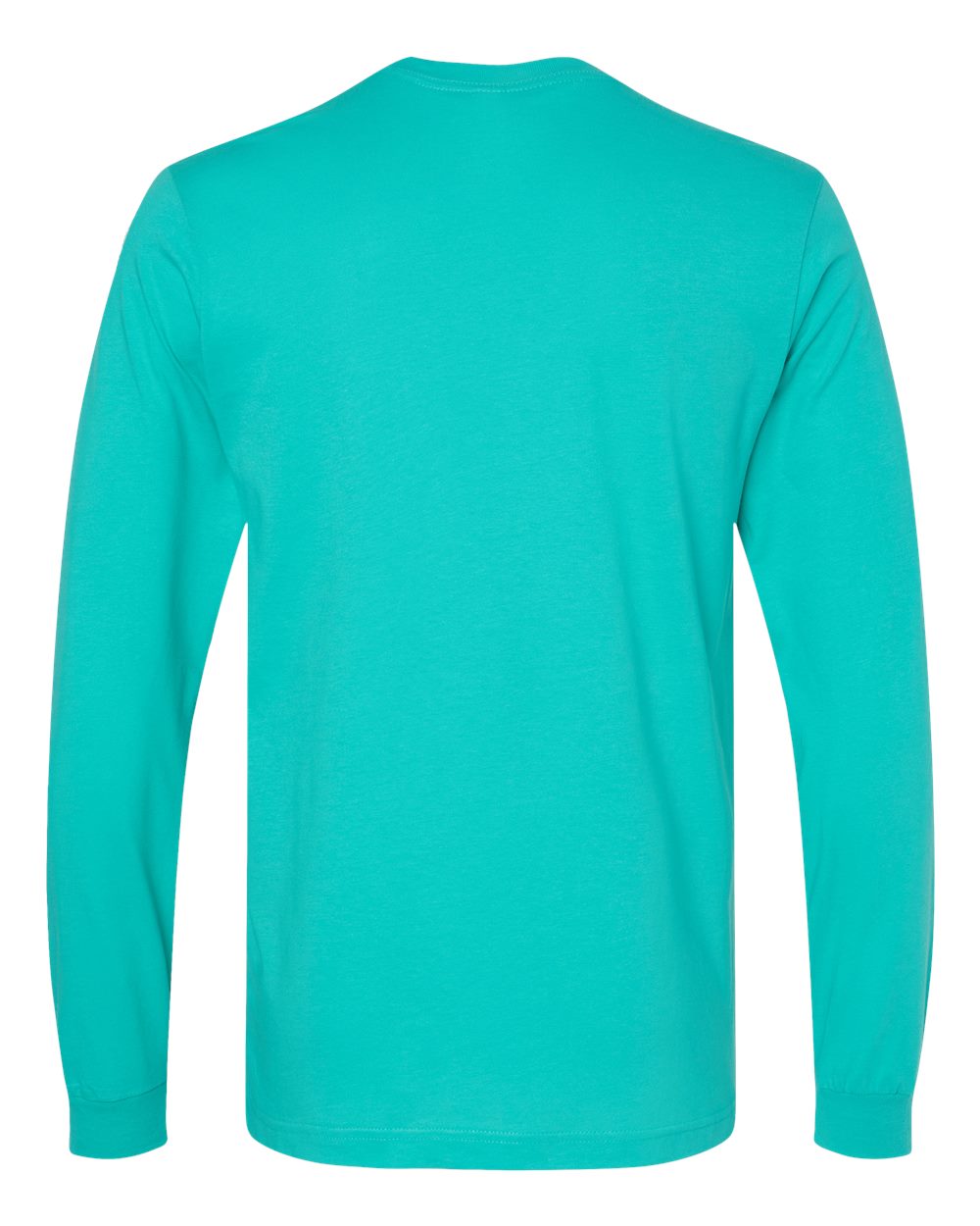 BELLA + CANVAS 3501 Unisex Jersey Long Sleeve Tee - Teal - Back View