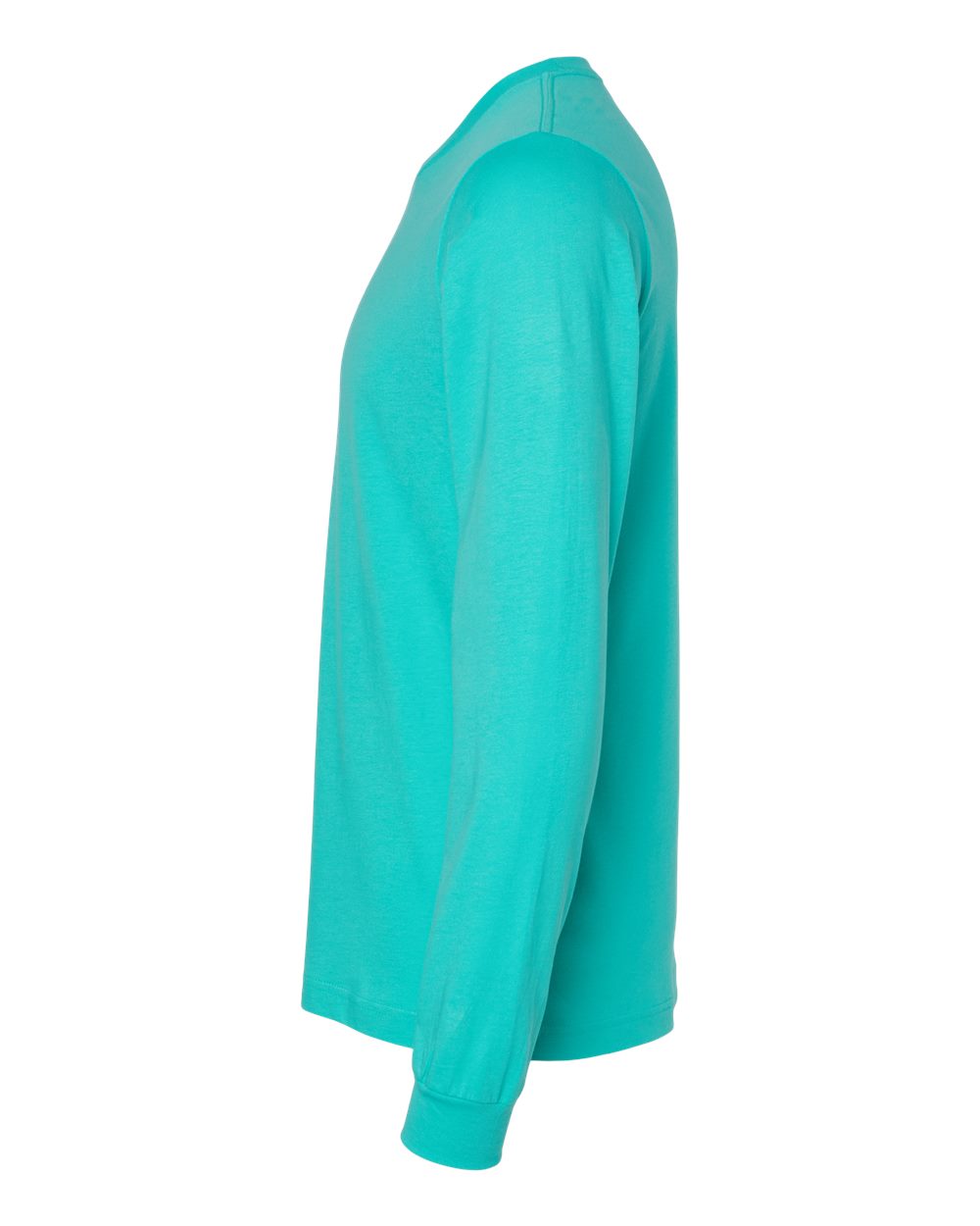 BELLA + CANVAS 3501 Unisex Jersey Long Sleeve Tee - Teal - Direct Side