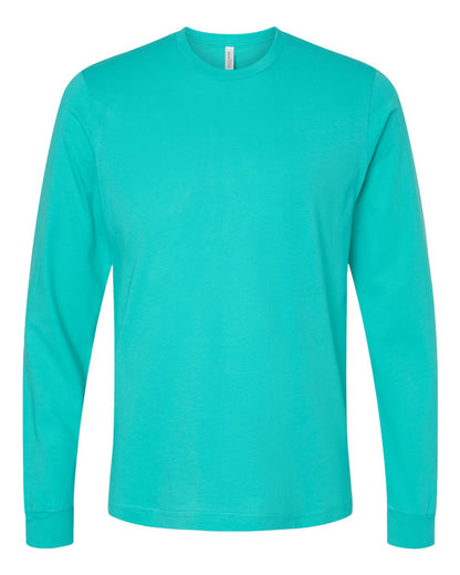 BELLA + CANVAS 3501 Unisex Jersey Long Sleeve Tee - Teal - Front View
