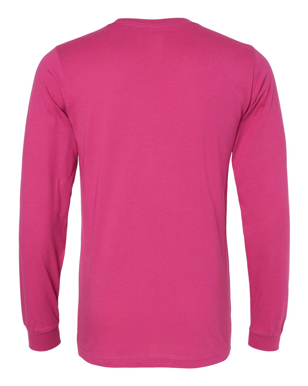 BELLA + CANVAS 3501 Unisex Jersey Long Sleeve Tee - Berry - Back View