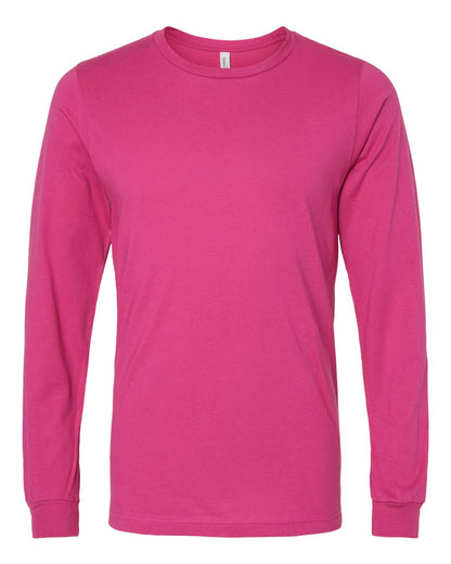 BELLA + CANVAS 3501 Unisex Jersey Long Sleeve Tee - Berry - Front View