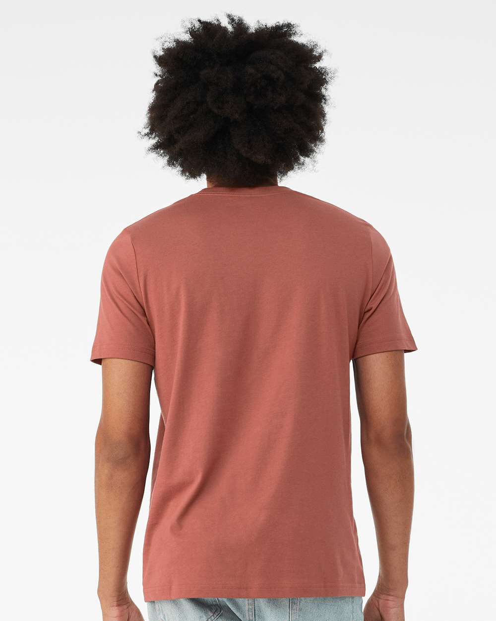 BELLA + CANVAS 3001 Jersey Tee - Clay - On Model Back