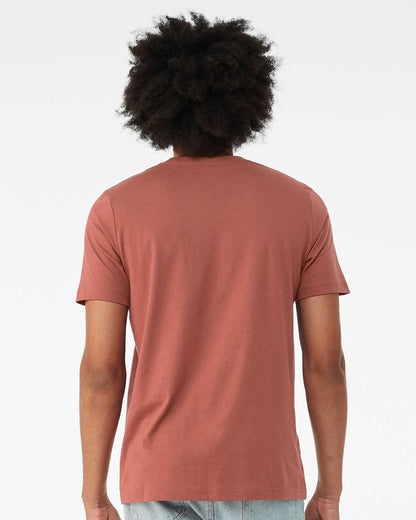 BELLA + CANVAS 3001 Jersey Tee - Clay - On Model Back