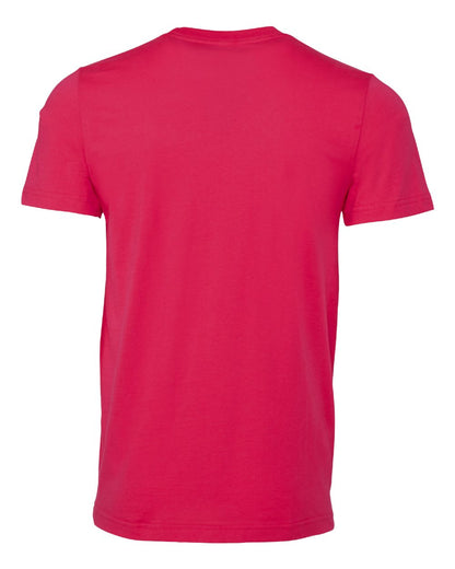BELLA + CANVAS 3001 Jersey Tee - Fuchsia - Back View
