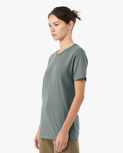 BELLA + CANVAS 3001 Jersey Tee - Blue Storm - On Model Side