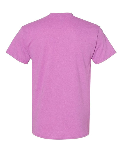 Gildan 5000 Unisex Heavy Cotton™ T-Shirt - Heather Radiant Orchid - Back View