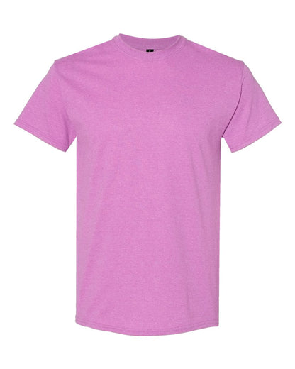Gildan 5000 Unisex Heavy Cotton™ T-Shirt - Heather Radiant Orchid - Front View