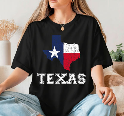 TEXAS PROUD TEXAN PATRIOT – Patriotic Map DTF Transfer