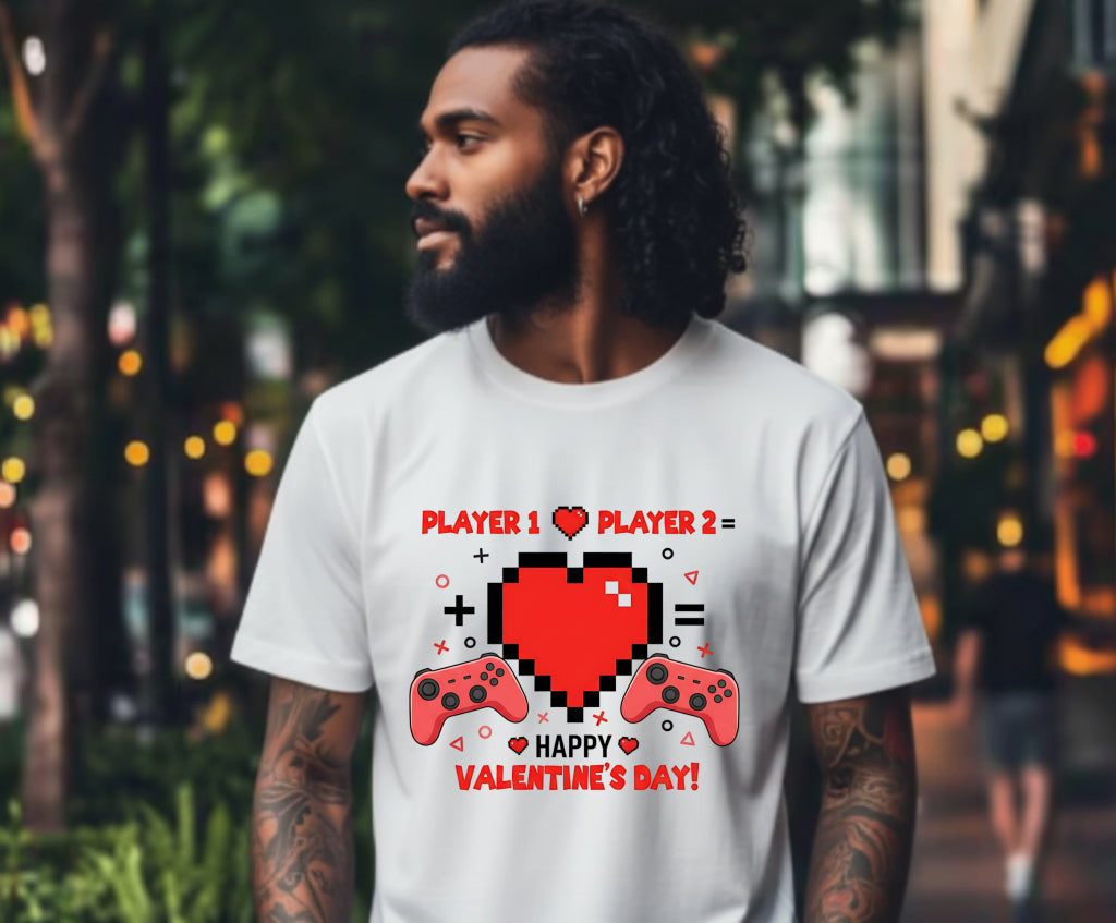 GAME OVER Pixel Skull Gamer – DTF Transfer