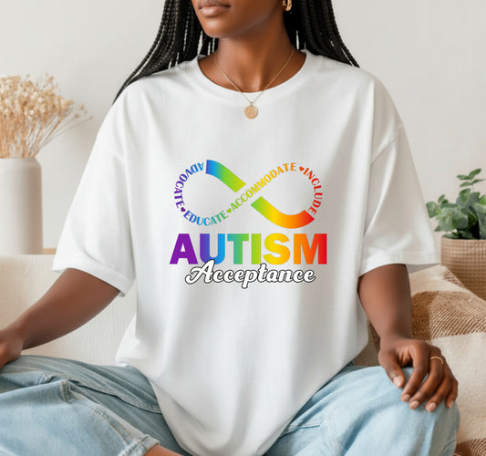 Embracing Puzzle Heart – Autism Awareness DTF Transfer
