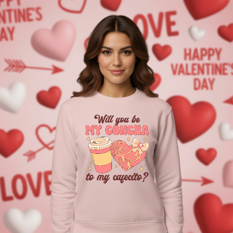 Will You Be My Concha To My Cafecito – Mexican Valentine's DTF Transfer