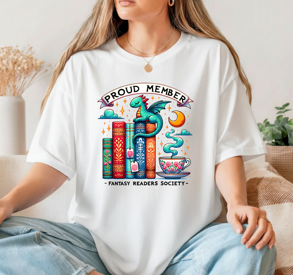 Fantasy Readers Society Proud Member – Book Lover DTF Transfer