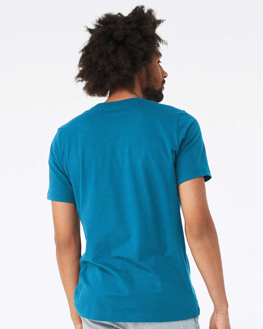 BELLA + CANVAS 3001 Jersey Tee - Electric Blue - On Model Back