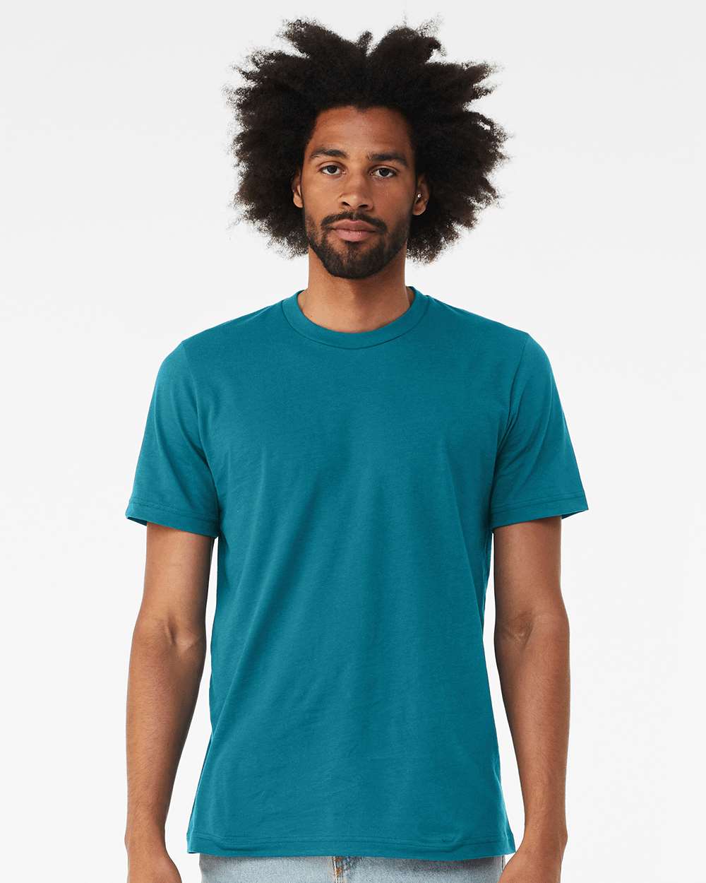 BELLA + CANVAS 3001 Jersey Tee - Marine - On Model Front
