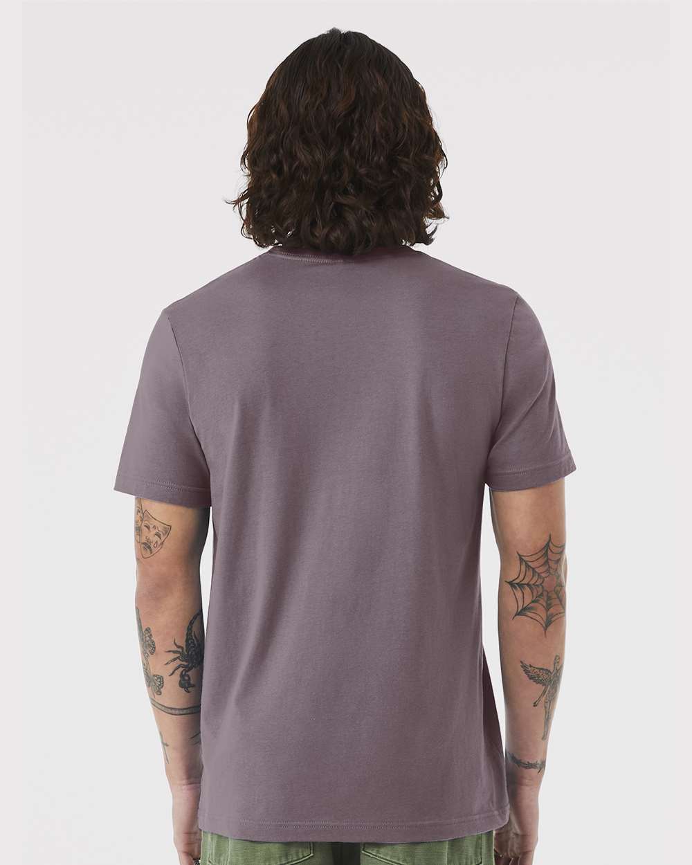 BELLA + CANVAS 3001 Jersey Tee - Purple Storm - On Model Back