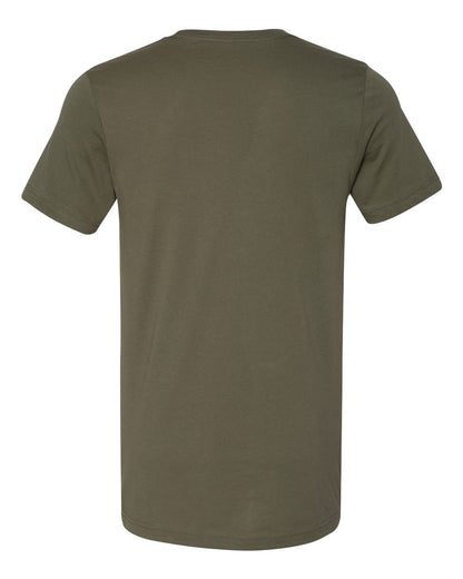 BELLA + CANVAS 3001 Jersey Tee - Military Green - Back View