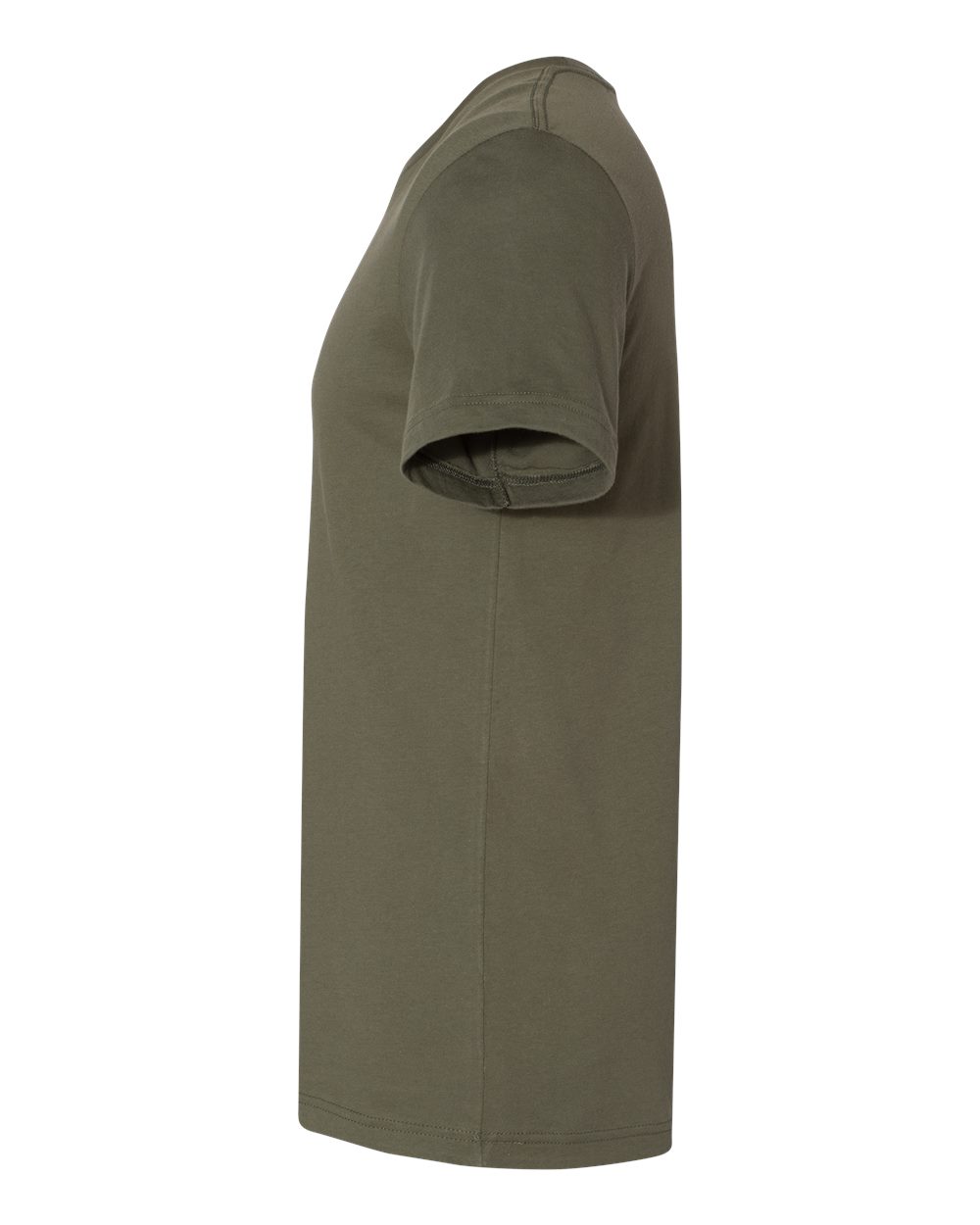 BELLA + CANVAS 3001 Jersey Tee - Military Green - Direct Side