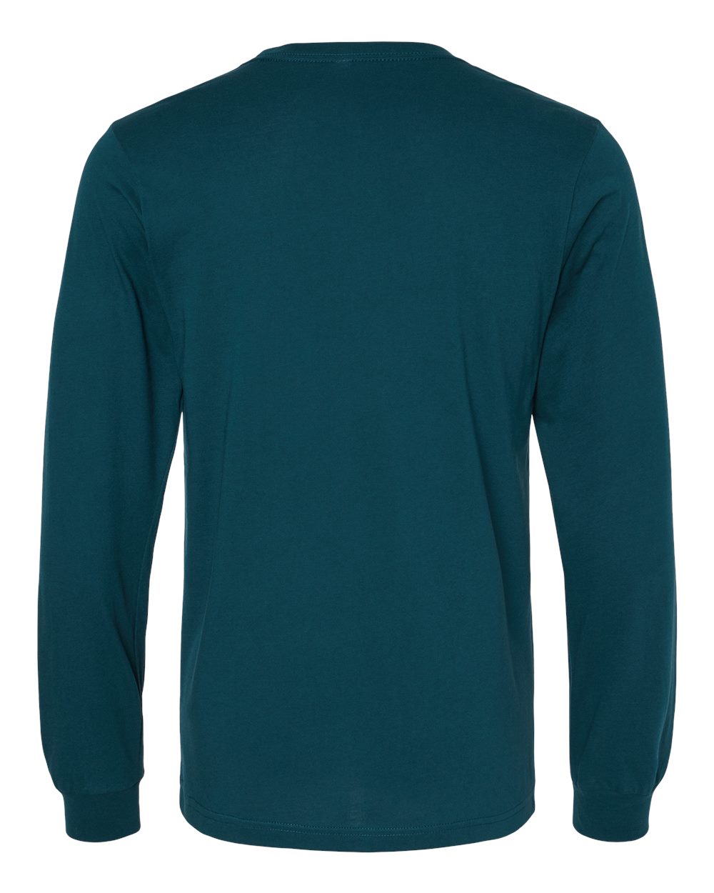 BELLA + CANVAS 3501 Unisex Jersey Long Sleeve Tee - Atlantic - Back View