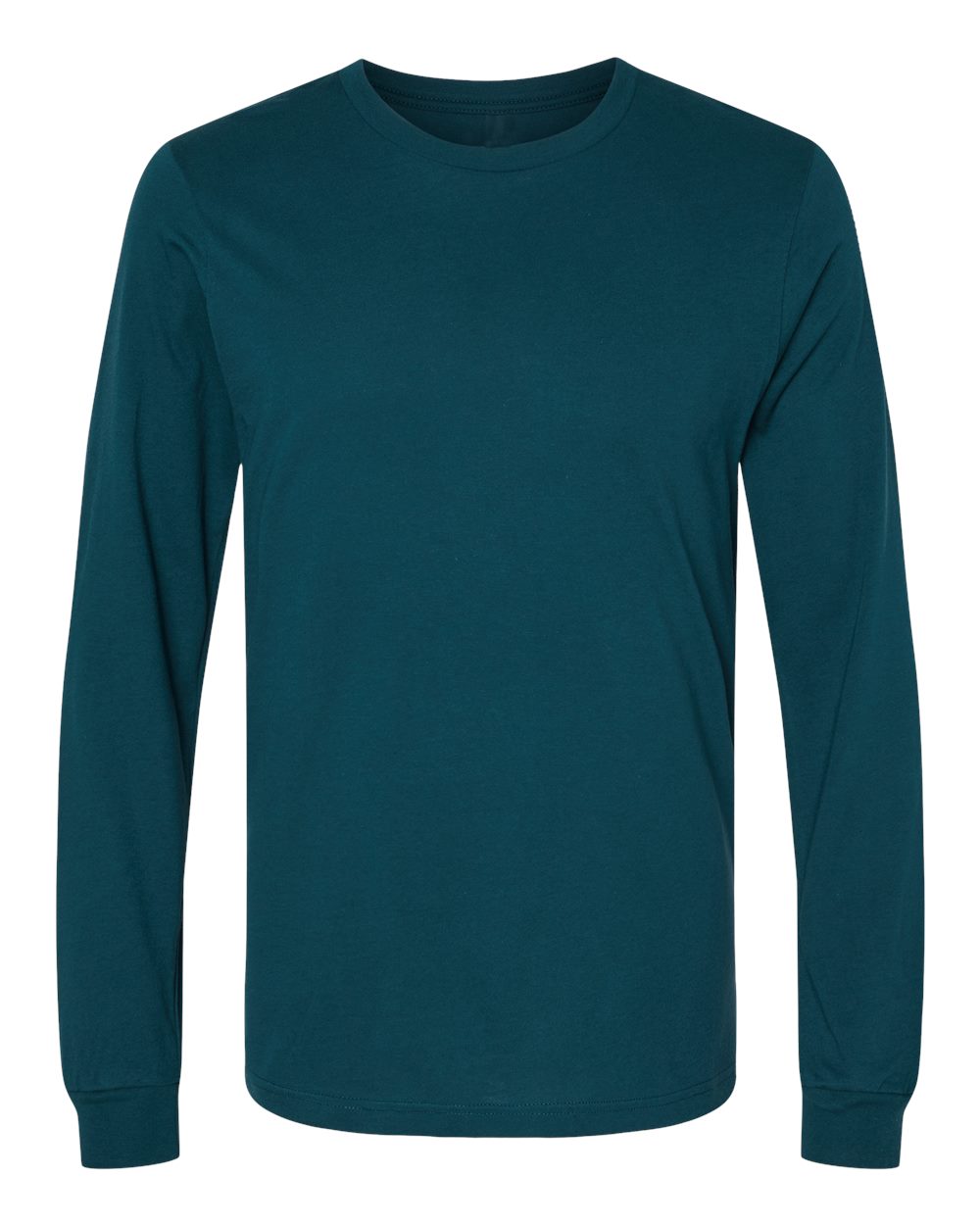 BELLA + CANVAS 3501 Unisex Jersey Long Sleeve Tee - Atlantic - Front View