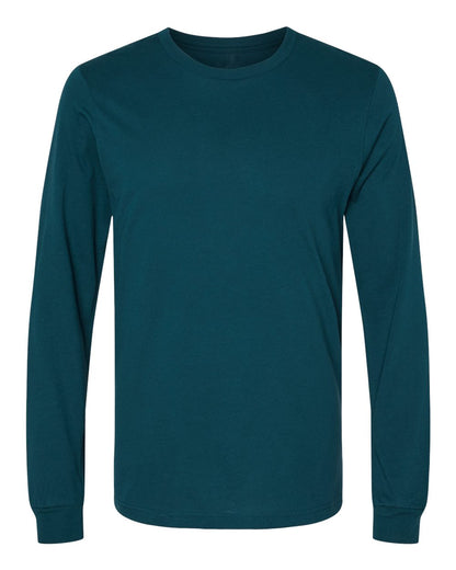 BELLA + CANVAS 3501 Unisex Jersey Long Sleeve Tee - Atlantic - Front View