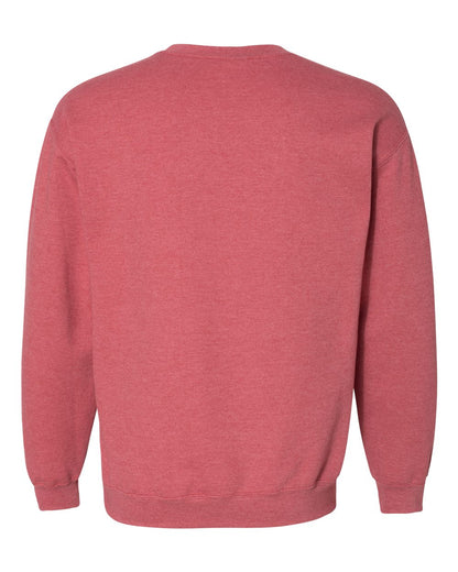 Gildan 18000 Unisex Heavy Blend™ Crewneck Sweatshirt - Heather Scarlet Red - Back View