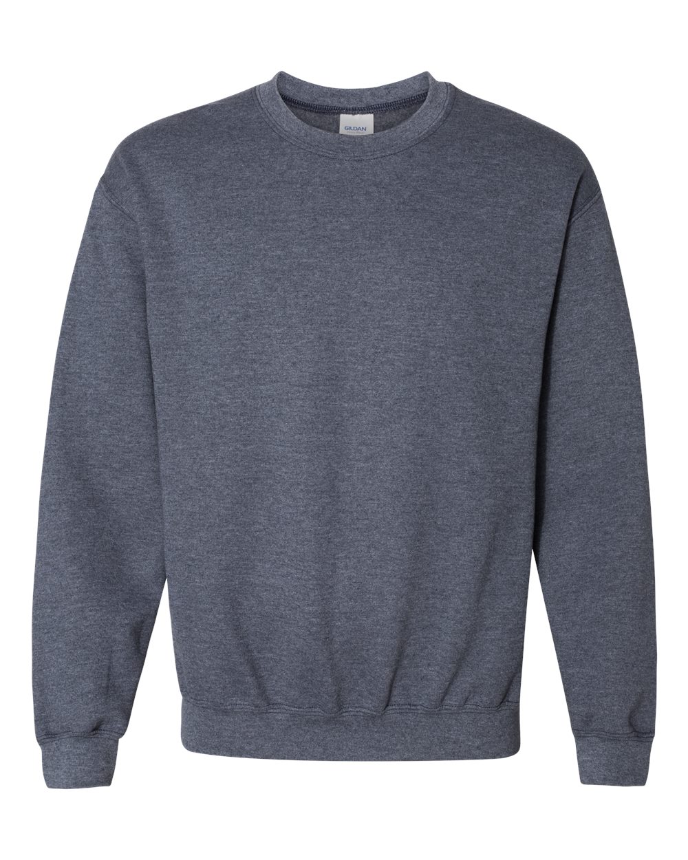 Gildan 18000 Unisex Heavy Blend™ Crewneck Sweatshirt - Heather Dark Navy - Front View