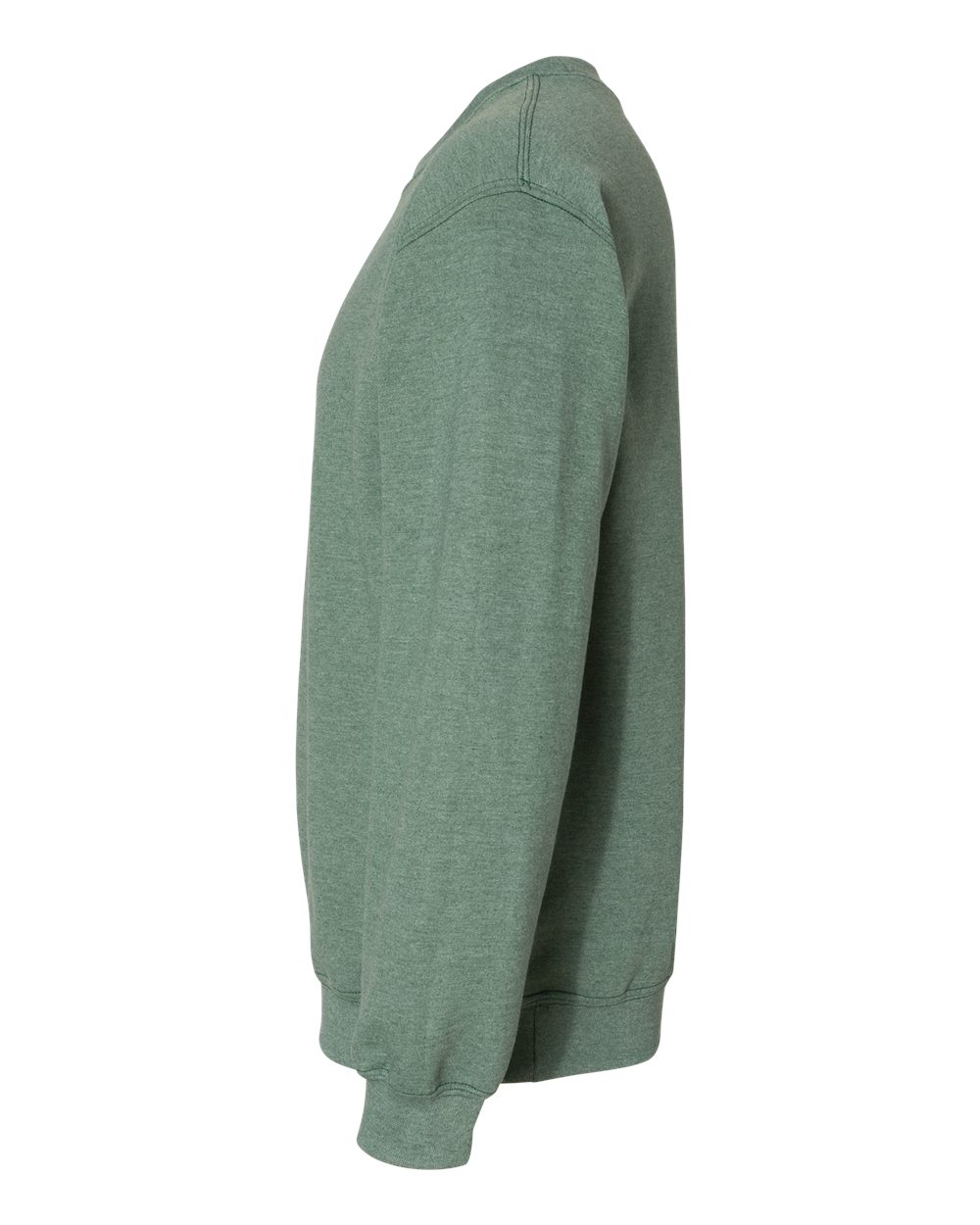 Gildan 18000 Unisex Heavy Blend™ Crewneck Sweatshirt - Heather Dark Green - Direct Side