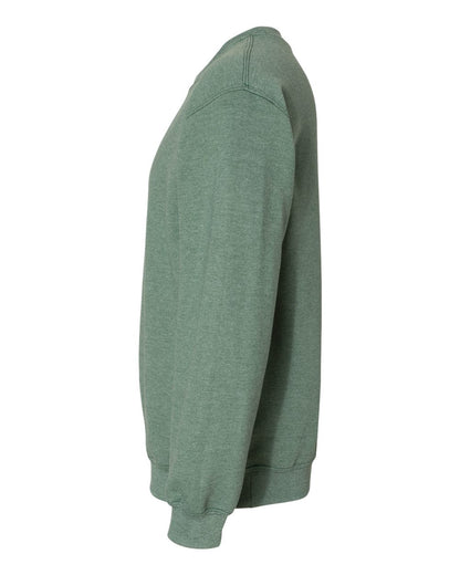 Gildan 18000 Unisex Heavy Blend™ Crewneck Sweatshirt - Heather Dark Green - Direct Side