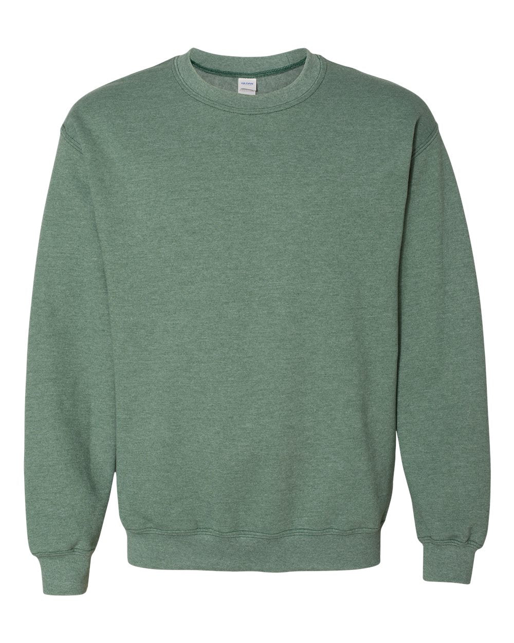 Gildan 18000 Unisex Heavy Blend™ Crewneck Sweatshirt - Heather Dark Green - Front View