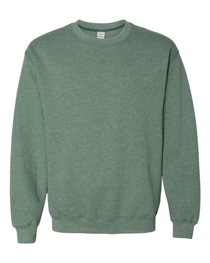 Gildan 18000 Unisex Heavy Blend™ Crewneck Sweatshirt - Heather Dark Green - Front View