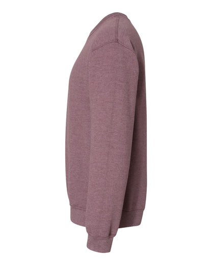 Gildan 18000 Unisex Heavy Blend™ Crewneck Sweatshirt - Heather Dark Maroon - Direct Side