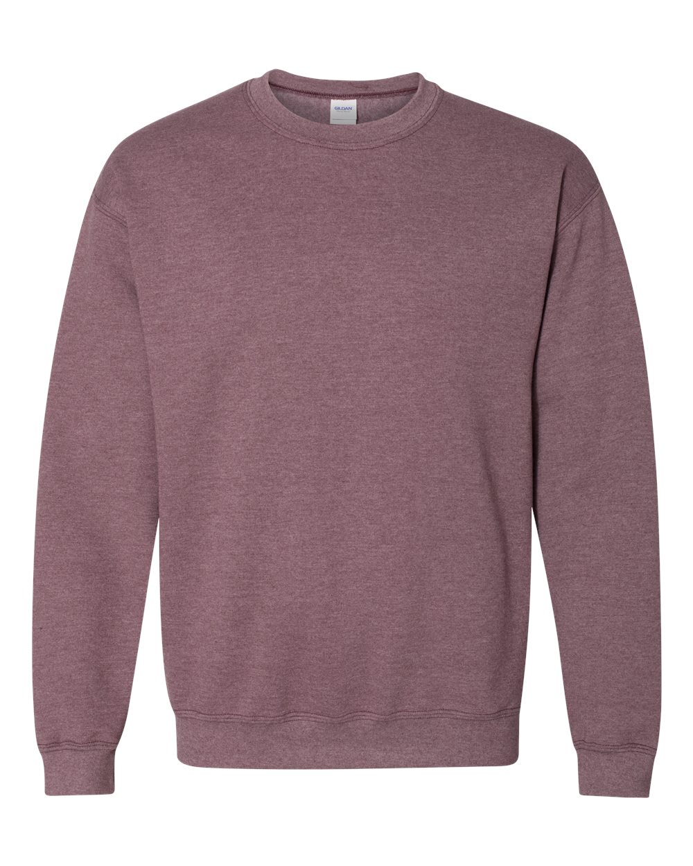 Gildan 18000 Unisex Heavy Blend™ Crewneck Sweatshirt - Heather Dark Maroon - Front View