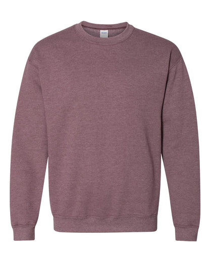 Gildan 18000 Unisex Heavy Blend™ Crewneck Sweatshirt - Heather Dark Maroon - Front View