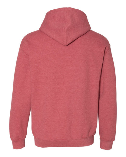 Gildan 18500 Unisex Heavy Blend™ Hooded Sweatshirt - Heather Scarlet Red - Back View