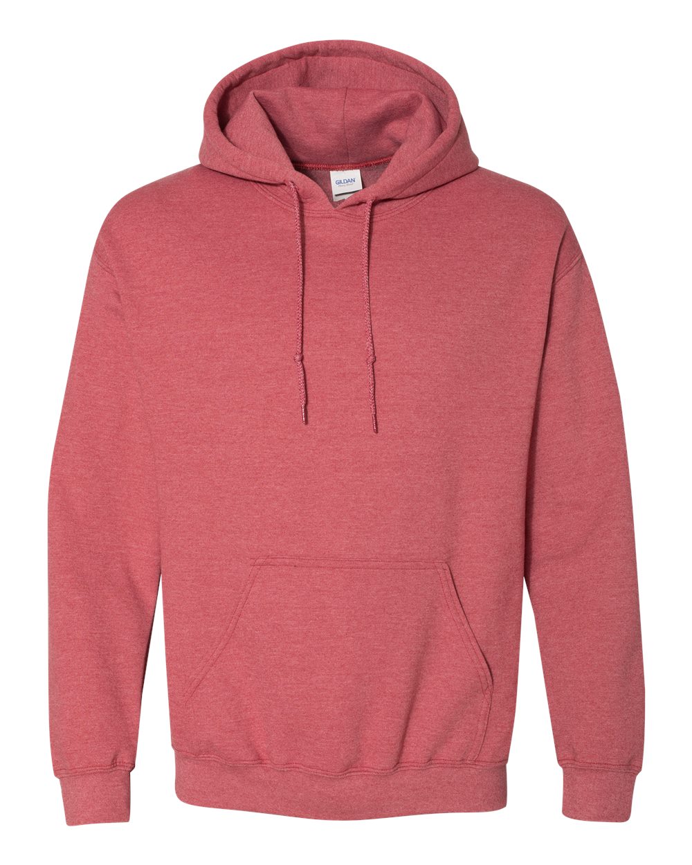Gildan 18500 Unisex Heavy Blend™ Hooded Sweatshirt - Heather Scarlet Red - Front View