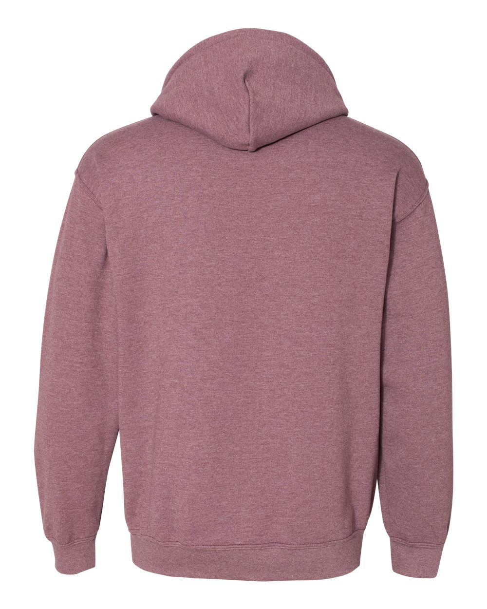 Gildan 18500 Unisex Heavy Blend™ Hooded Sweatshirt - Heather Dark Maroon - Back View