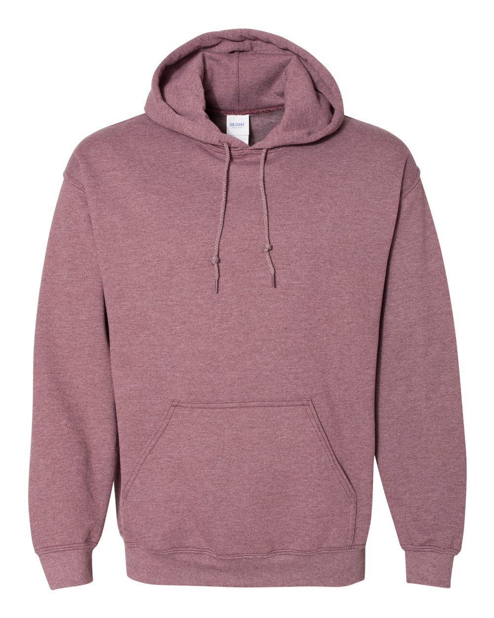 Gildan 18500 Unisex Heavy Blend™ Hooded Sweatshirt - Heather Dark Maroon - Front View