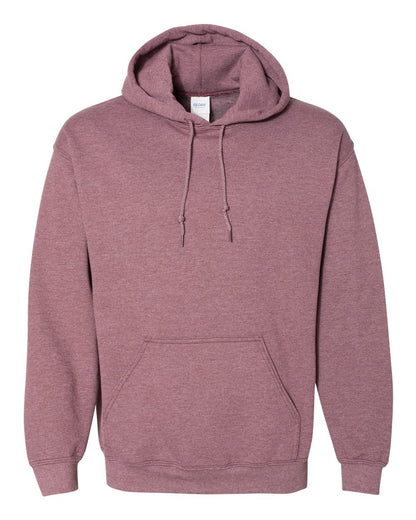 Gildan 18500 Unisex Heavy Blend™ Hooded Sweatshirt - Heather Dark Maroon - Front View