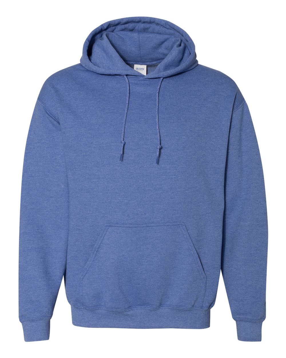Gildan 18500 Unisex Heavy Blend™ Hooded Sweatshirt - Heather Deep Royal - Front View