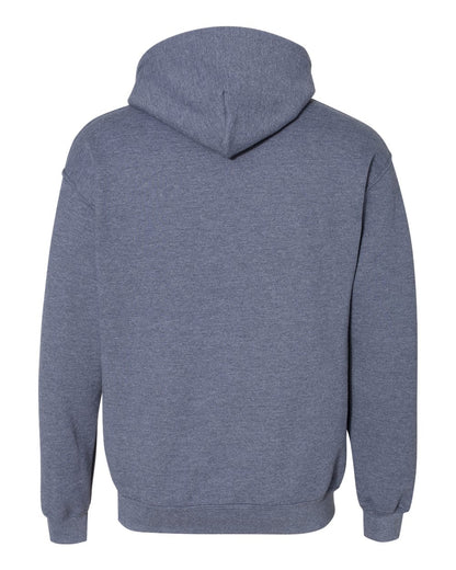 Gildan 18500 Unisex Heavy Blend™ Hooded Sweatshirt - Heather Dark Navy - Back View